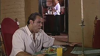 Aurora Snow's Fishnet Stockings Heels Filled by Farm Hands Deepthroat Doggystyle