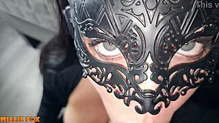 Amateur Milf's Dirty Talk Leads to Huge Facial Cumshot She Swallows Whole Millie Fox