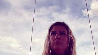 Tattooed woman nearly kicked from gym for see-through top with hard wet nipples