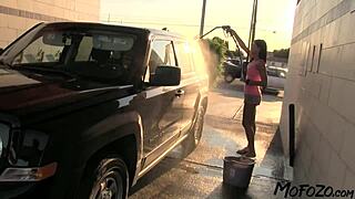Horny car washer daddy deepthroats monster cock in 69 then rough anal orgasm sloppy oral