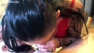 babe watch me deepthroat this big cock in lingerie pov