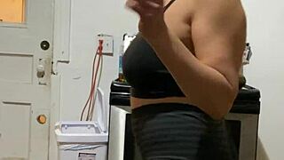 anna maria’s teasing dominican curves in black lingerie