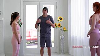 Perverted yoga trainer lauren phillips fucks penelope kay clients ignore training