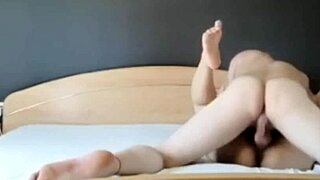 stepson fucks stepmom hard while dad works