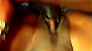fucking that thick black milf in fishnets heels bent over doggystyle gaping