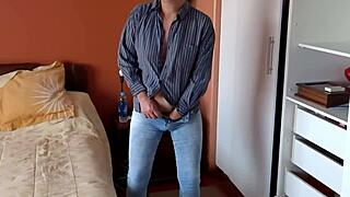 letting stepson jerk big cock cumshot deep in my fat ass