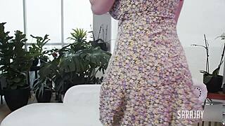 blonde milf sa jay hikes dress for wet pussy fingering