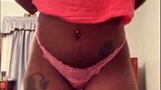 Curvy ebony milf deepthroats bbc bareback rides to wet pussy creampie