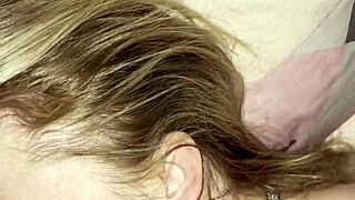 Step Son Shoves Big Dick in Sleeping Mom's Mouth Early Morning