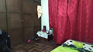 my stepmom sneaks in my room spying months... wants my cock since dad ignores that ass!