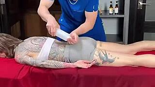 big boobs milf sasha's tantric massage ends in hardcore fucking and huge facial cumshot