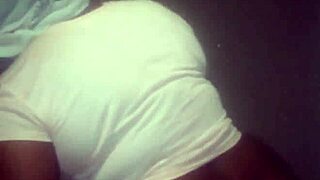 Ebony Stepsis Spreads Shaved Pussy Squirts On Big Cock