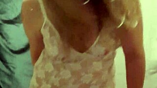 bound french maid slut plugged vibro in public chains!