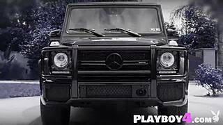 Huge titted latina milf and friends soap up car in skimpy lingerie