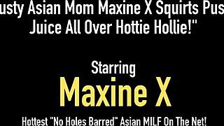 busty maxine x squirts on hollie