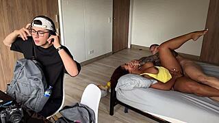 colombian stepmom carla morelli rails stepsons best friend bbc with cuckold watching