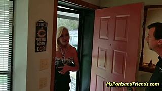 Strip-o-gram milf teases with lap dance then gets clothes ripped for doggystyle cumshot?