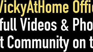 god, vicky vette rode that huge cock so hard before taking my facial load