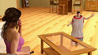 Tall giantess milf grows huge tits in sexy comic