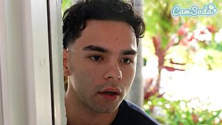 black milf oils huge ass tits for stalker fuck?