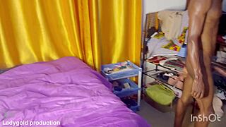 real ladygold takes stepmom with stepdad's best friend bbc double team?