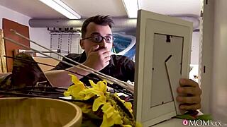 i got caught jerking off by squirting milf boss mommy punishing my cock hard