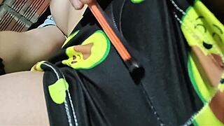 Colombian 18yo Bunny Strips Miniskirt In Homemade Video Call Tease