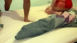 stepmom sucks stepson big dick and titty fucks him hard