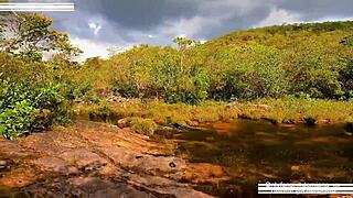 Fodi a Putinha Safada na Cachoeira with Big Ass and Juicy Pussy