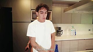 curvy cougar tempts niece's boyfriend right in living room