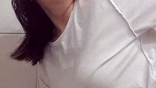 mom surprised in bathroom creampie fuck