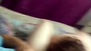 FAT STEPMOM milf's HUGE BELLY & BOOBS jiggle sucking small cock before bed