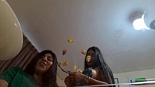 busty latina stepmom lesbian licks curvy stepdaughter swollen pussy