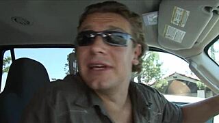 Blonde milf teases boyfriend's monster cock with handjob and suck