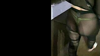 Sexy Wife Flashes See-Through Thong Public Hotel Walk!