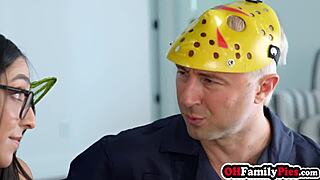 Teen Stepmom Tricks Stepbro Stepdad Into Foursome Fuck