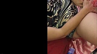 French slut deepthroats ass-to-mouth in pink satin panties