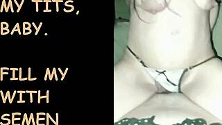 Wife pegs my ass with double dildo deep!