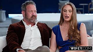 Hubby Watches Busty Milf Brandi Johnson Spit-Roast Creampie MMF