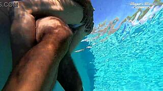 all natural milf julia north takes underwater anal pounding in pool