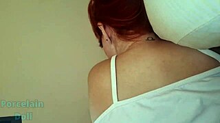 Redhead Babe Teases Half-Brother's Cock with Pretty Ass and Deepthroat