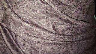 Chikni Aunty's Massive Boobs Oiled By Hubby?