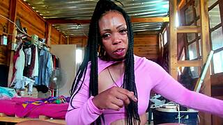 damn, this big booty ebony milf in jeans and boots is pure fire!