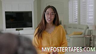 aria skye excited for chores but gets hidden asian ass licking?